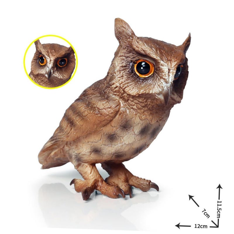 Realistic Simulation Owl Wildlife Figurine for Home Decor Boys Girls Learning Desktop Adornment - Image 3