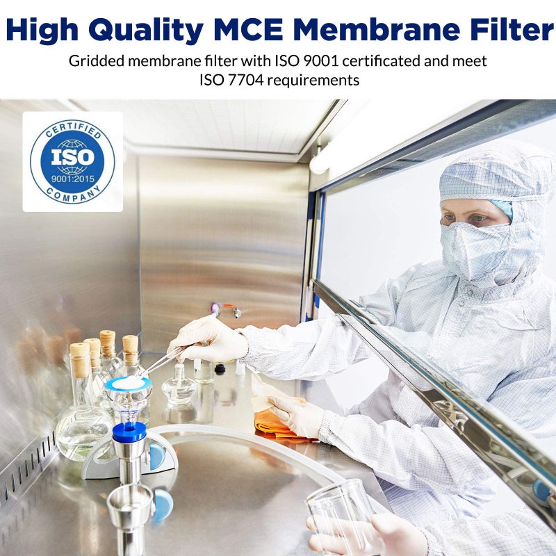 Membrane Solutions مرشح غشاء ميمبرين سوليوشنز MCE مع شبكة، مرشح غشاء استرالي مختلط، مرشح قرص غشاء معبأ بشكل فردي معقم، القطر: 47 مم، حجم المسام: 0.45 ميكرون، 100/عبوة - Image 2