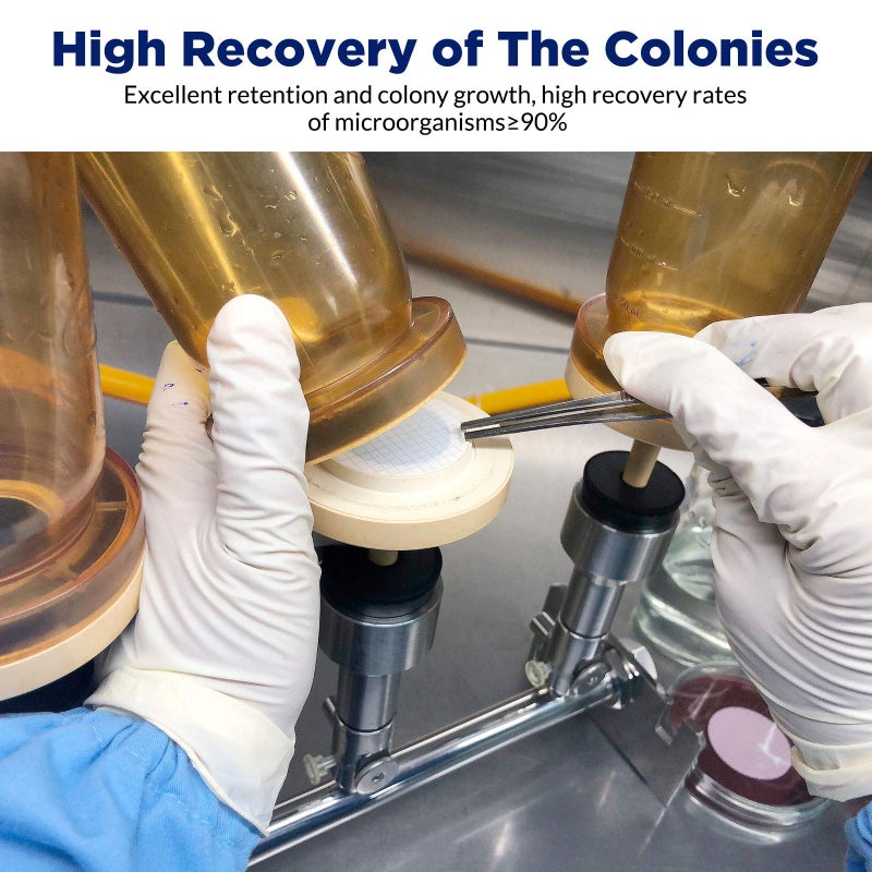 Membrane Solutions مرشح غشاء ميمبرين سوليوشنز MCE مع شبكة، مرشح غشاء استرالي مختلط، مرشح قرص غشاء معبأ بشكل فردي معقم، القطر: 47 مم، حجم المسام: 0.45 ميكرون، 100/عبوة - Image 3