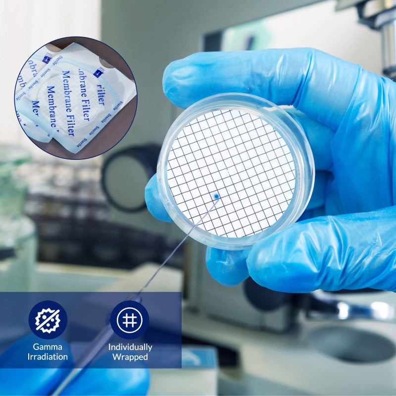 Membrane Solutions مرشح غشاء ميمبرين سوليوشنز MCE مع شبكة، مرشح غشاء استرالي مختلط، مرشح قرص غشاء معبأ بشكل فردي معقم، القطر: 47 مم، حجم المسام: 0.45 ميكرون، 100/عبوة - Image 5
