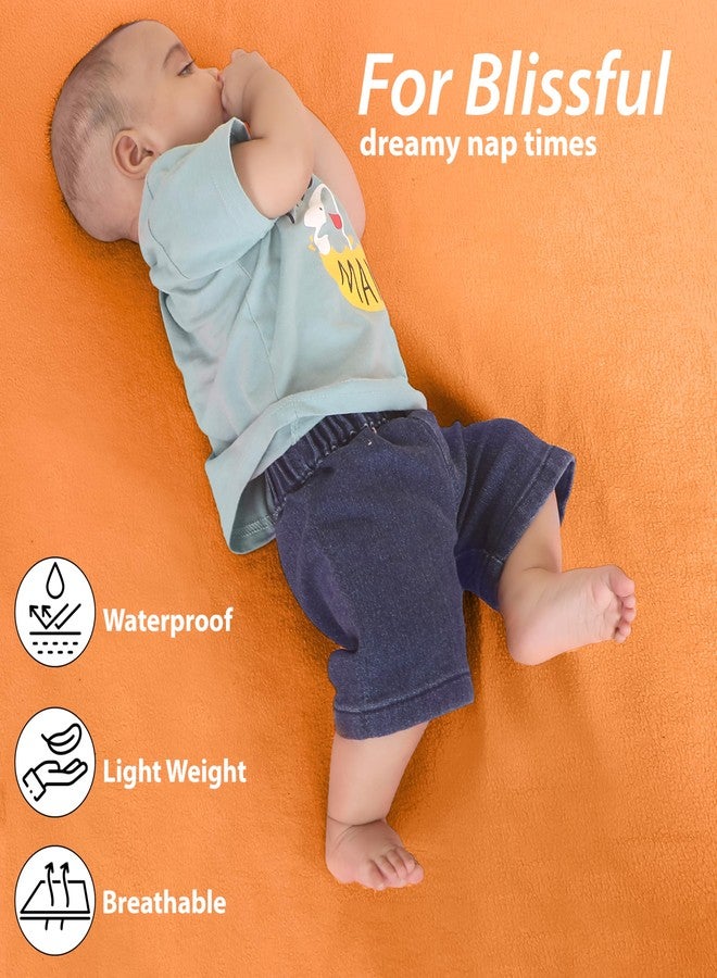 AVI FastDry Cotton Extra Absorbent Waterproof and Reusable Bed Protector/Dry Sheet for Baby- Large 100x140 cm -Orange - Image 4