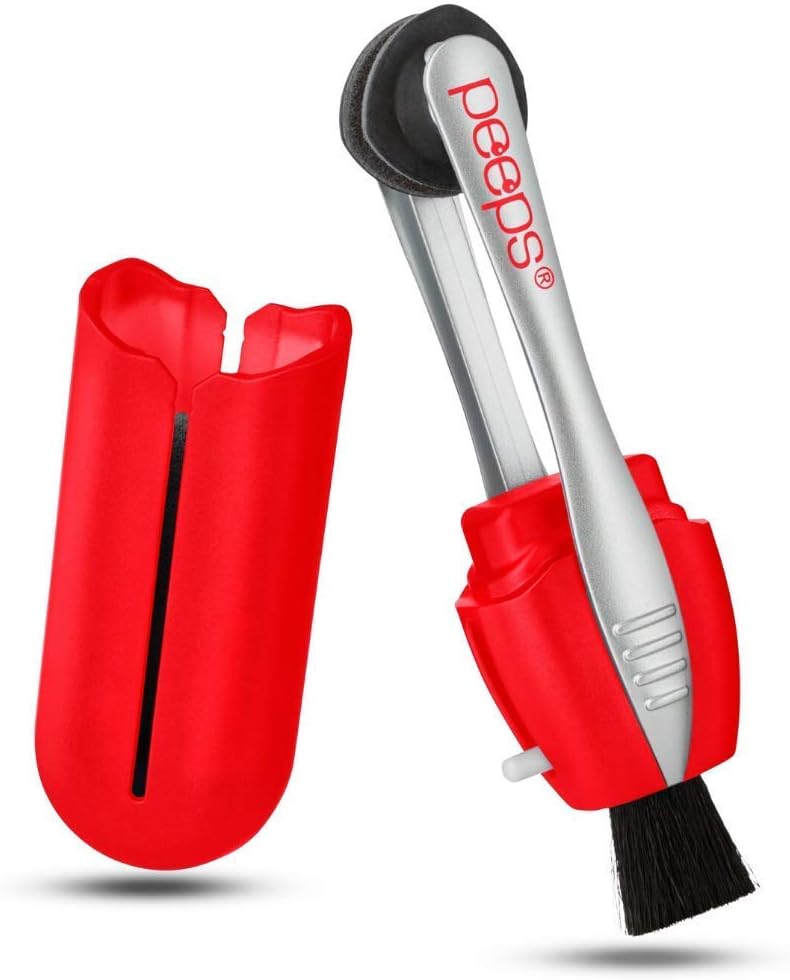 Peeps CarbonKlean Glasses Cleaner - for Eyeglasses, Reading Glasses, and More - Lens Cleaner with Carbon Microfiber Tech - Injected Red - 3 Pack - Image 1