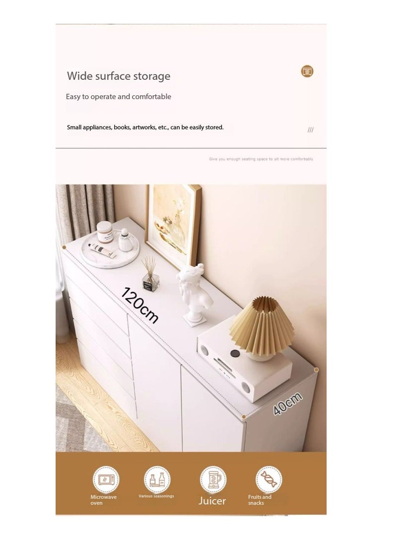 Storage Cabinet with Drawers & Cupboard, Multi-Functional Sideboard Buffet Shoe Cabinet, Home Coffee Bar Cabinet Dresser Vanity Table, Chest of Drawers for Dining Room Bedroom Entryway Organizer（DGC001) - Image 5