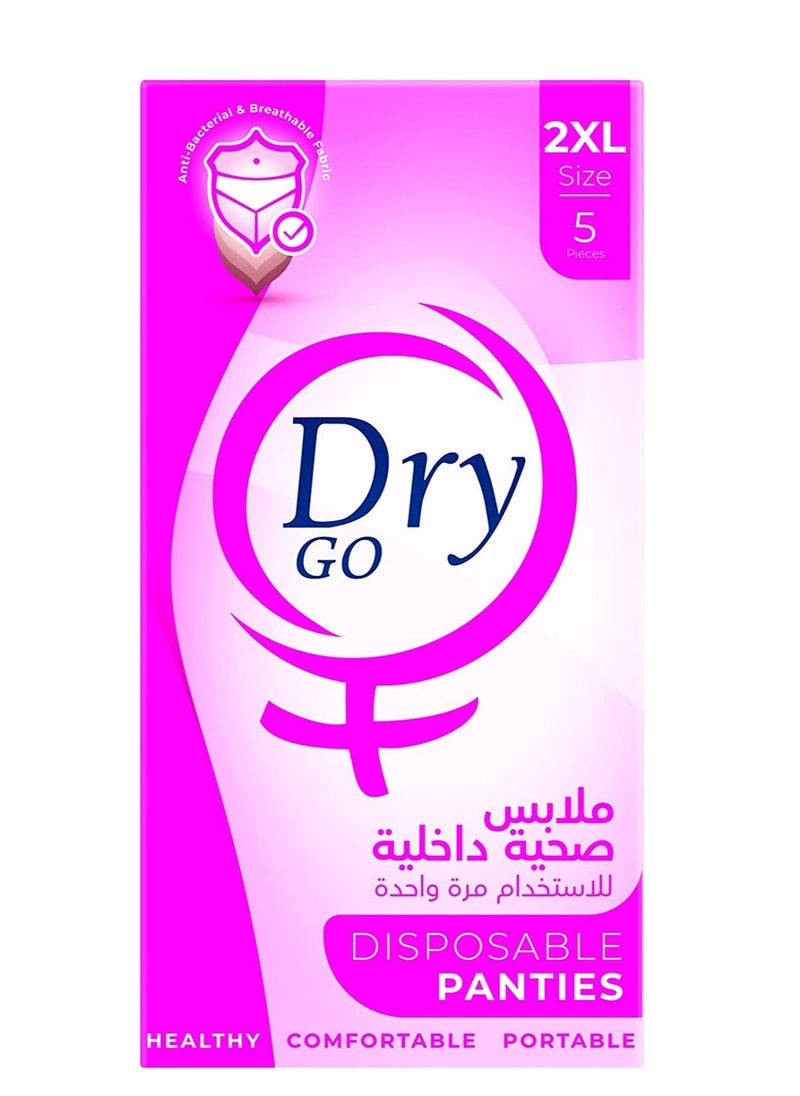 Dry Comfortable Disposable Panties, Single Use, 2Xl, 5 Pieces  - Image 2