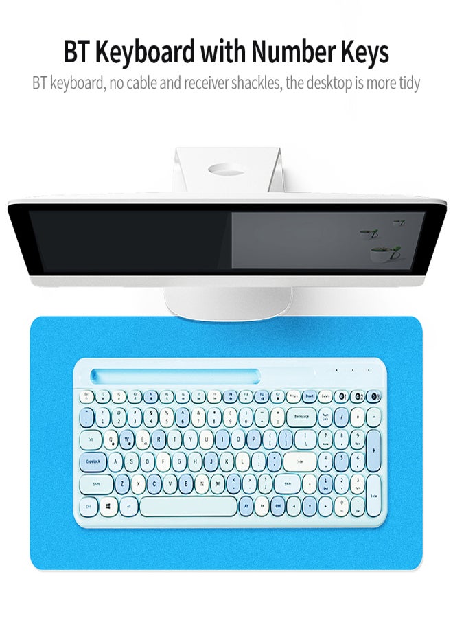 Mofii Wireless BT Keyboard Multi-device Switching Integrated Slot Multimedia Shortcut Keys Intelligent Power Saving Black+Red - Image 3