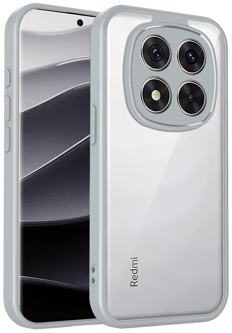 Kapa Hawkeye Clear Slim Tough Back Cover for Redmi Note 15 Pro 5G | Camera Lens Protector Anti Yellow Shockproof Clear Hybrid Case Cover (Grey) - Image 1