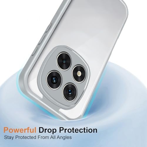 Kapa Hawkeye Clear Slim Tough Back Cover for Redmi Note 15 Pro 5G | Camera Lens Protector Anti Yellow Shockproof Clear Hybrid Case Cover (Grey) - Image 5