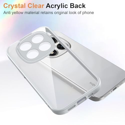 Kapa Hawkeye Clear Slim Tough Back Cover for Redmi Note 15 Pro 5G | Camera Lens Protector Anti Yellow Shockproof Clear Hybrid Case Cover (Grey) - Image 3