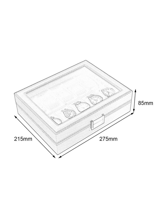 LESHP 10-Grid Wooden Watch Storage Box ZS177900 - Image 4