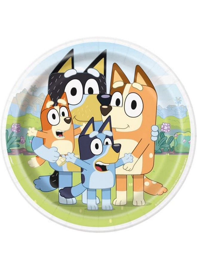 Unique Bluey Birthday Party Supplies Bundle Includes Lunch Plates Lunch Napkins Table Cover Happy Birthday Banner (Bundle For 16) - Image 3