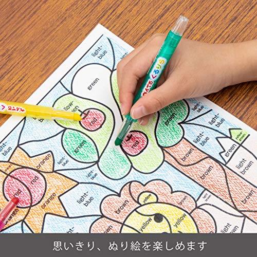 Pentel Kururira Twist Crayon - 12 Color Set (japan import) - Image 4