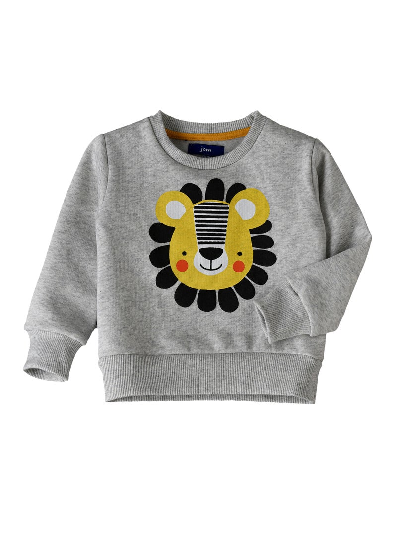 JAM Boys' Lion Face Print Long-Sleeve Sweatshirt  - Image 1