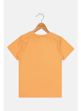 Jack Wills Kids Girl Crew Neck Short Sleeves Graphic Print T-Shirts, Orange  - Image 2