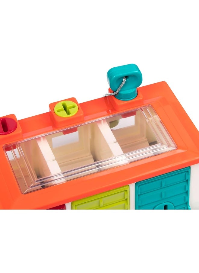 Proposed Value: – 3 Car Garage – Shape Sorting Toy Garage With Keys And 3 Toy Cars For Toddlers 2 Years + (5-Pcs)