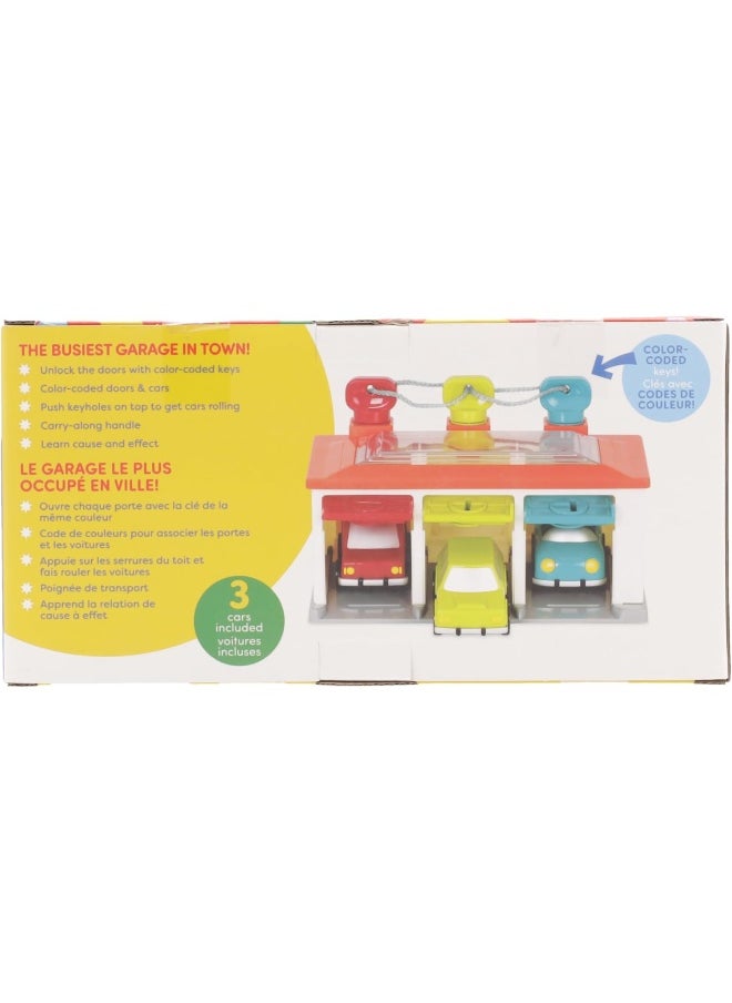 Proposed Value: – 3 Car Garage – Shape Sorting Toy Garage With Keys And 3 Toy Cars For Toddlers 2 Years + (5-Pcs)