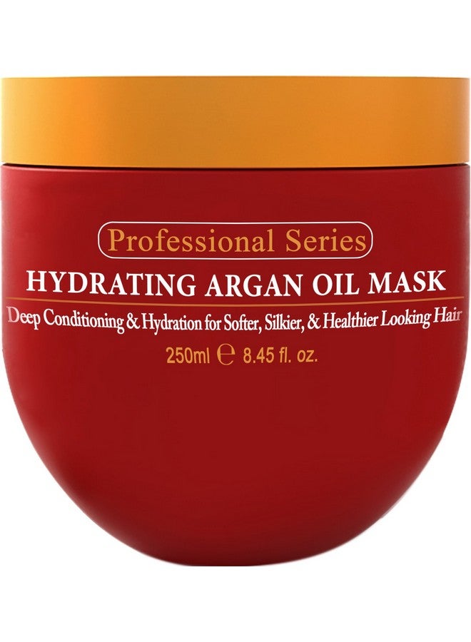 Arvazallia Hydrating Argan Oil Hair Mask and Deep Conditioner for Dry or Damaged Hair (8.45 oz Jar) - Image 1