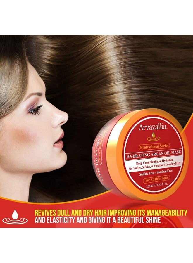 Arvazallia Hydrating Argan Oil Hair Mask and Deep Conditioner for Dry or Damaged Hair (8.45 oz Jar) - Image 4