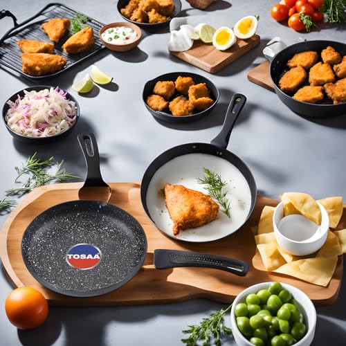 TOSAA Non Stick Diecast Mini Pan 17Cm, Black (TCMP17) - Image 4