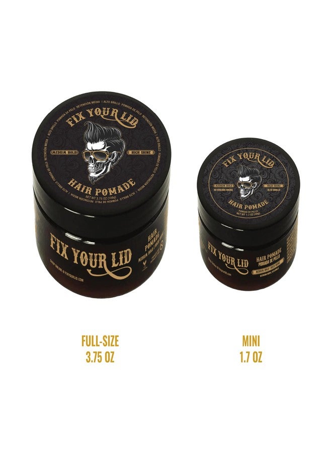 Fix Your Lid Hair Pomade for Men - Water Based Pomade Medium Hold High Shine - Easy to Wash Out - All Hair Types - 3.75 oz + 1.7 oz - Image 5