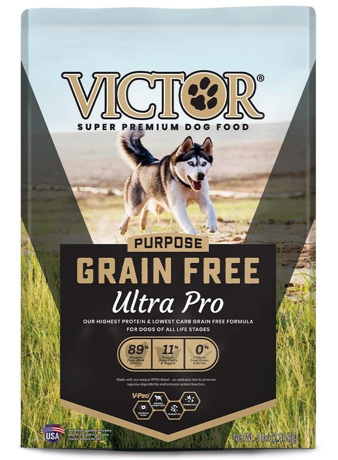 فيكتور بيربوس - طعام جاف للكلاب ألترا برو خالي من الحبوب، كيس 5 أرطال - Image 1
