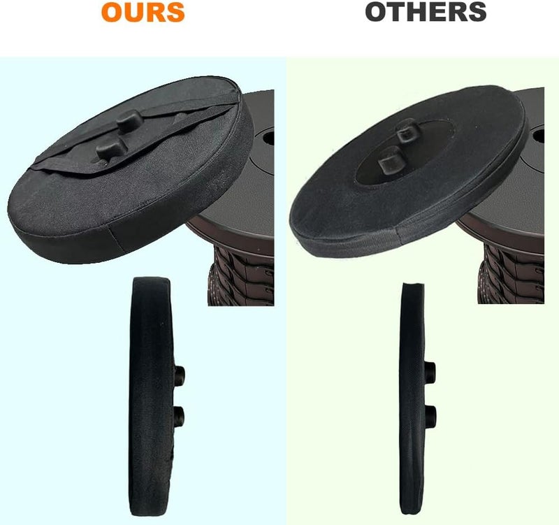 Outward Gear Thick Seat Cushion for Telescopic Stools, Collapsible Stool Chair Pads with Premium Foam, Fits all Round Retractable Folding Stools (Cushion Only) - Image 4