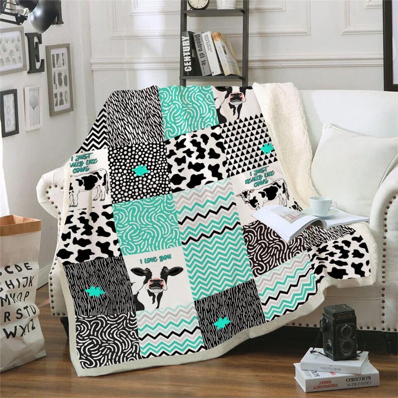 Cow Print Blanket Cow Decor Bedding Throw Blanket for Girl Women Christmas Valentines Birthday Gifts Soft Cute Print Farm Animal Cow Blanket 50x 60cow3