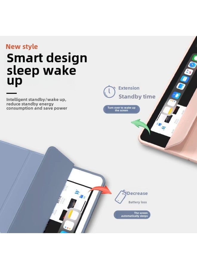 مناسبة لحافظة حماية Ipad 9pro2025 حافظة حماية 10 Ipadair7/6 Tablet Mini5 الجيل الحادي عشر - اللون: أبيض ثلجي أزرق - الموديلات القابلة للتطبيق: iPad Air2024 【 13 بوصة 】 - Image 4