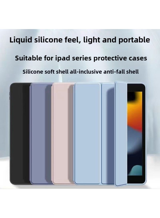 مناسبة لحافظة حماية Ipad 9pro2025 حافظة حماية 10 Ipadair7/6 Tablet Mini5 الجيل الحادي عشر - اللون: أبيض ثلجي أزرق - الموديلات القابلة للتطبيق: iPad Air2024 【 13 بوصة 】 - Image 2