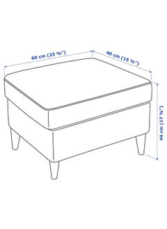 Zaboon Footstool, Nordvalla dark grey  - Image 4