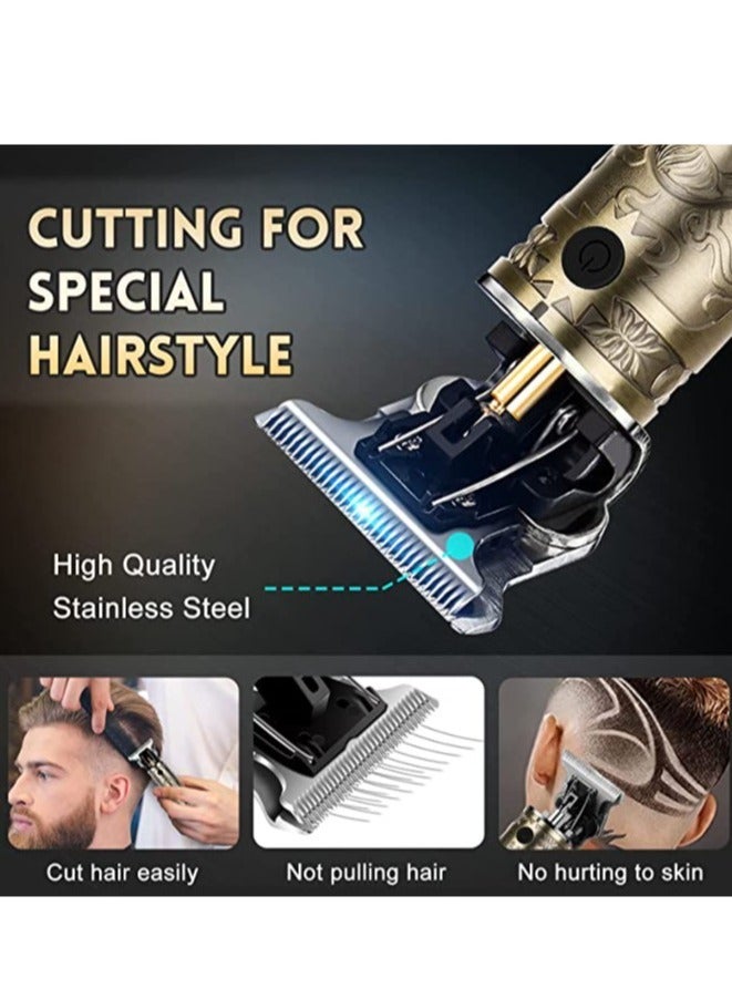 ELTRAZONE Hair Trimmer for Men, Electric Beard trimmer, Zero Gapped Cordless Trimmer, Rechargeable T-Blade Trimmer - Image 5