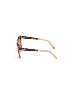 TOM FORD Women's Square Shape Acetate Sunglasses FT108745F54 Lens Size: 54 Millimeter - Shiny Light Brown  - Image 4