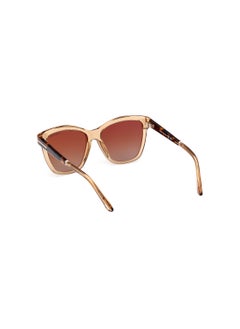TOM FORD Women's Square Shape Acetate Sunglasses FT108745F54 Lens Size: 54 Millimeter - Shiny Light Brown  - Image 5