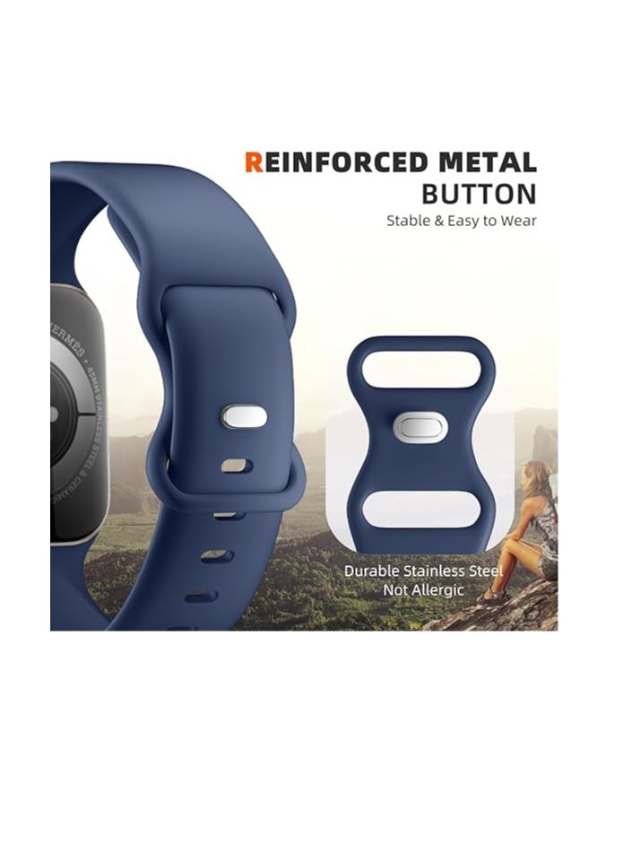 Mmmon - 5 Pack Soft Silicone Bands,Compatible With Apple Watch Ultra 2 Band 49mm 45mm 44mm 42mm For Men Women - Image 1