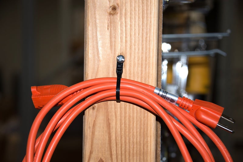 Gardner Bender 48-308UVB Mounting Cable Tie, 8 inch, 50 lb, Electrical Wire and Cord Management, Nylon Zip Tie, 100 Pk, UV Resistant Black - Image 4