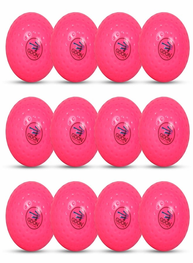 GDON Hockey Hollow Truf Match Practice Balls (Pack of 12 Color Pink) - Image 1