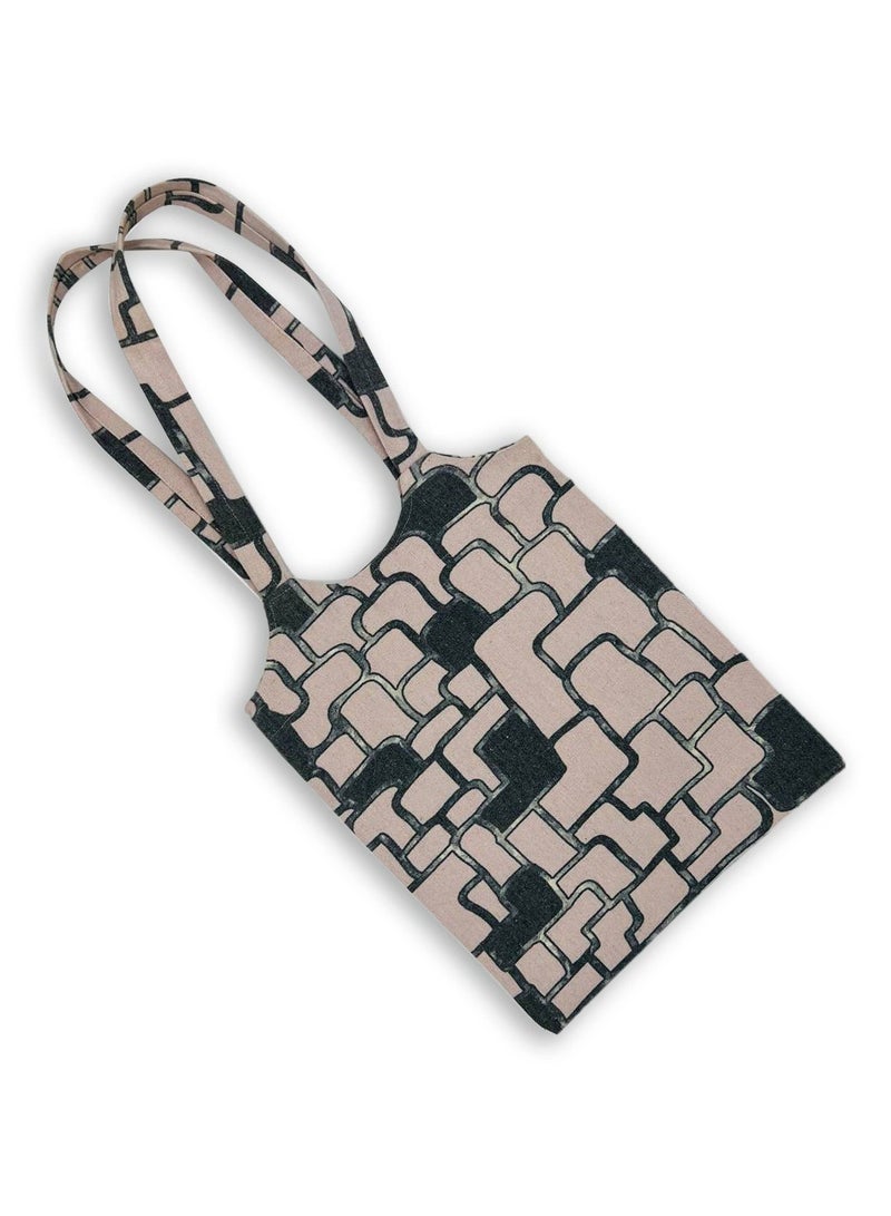 Gharibo Bags Casual Printed Linen Tote Bag H230001C 