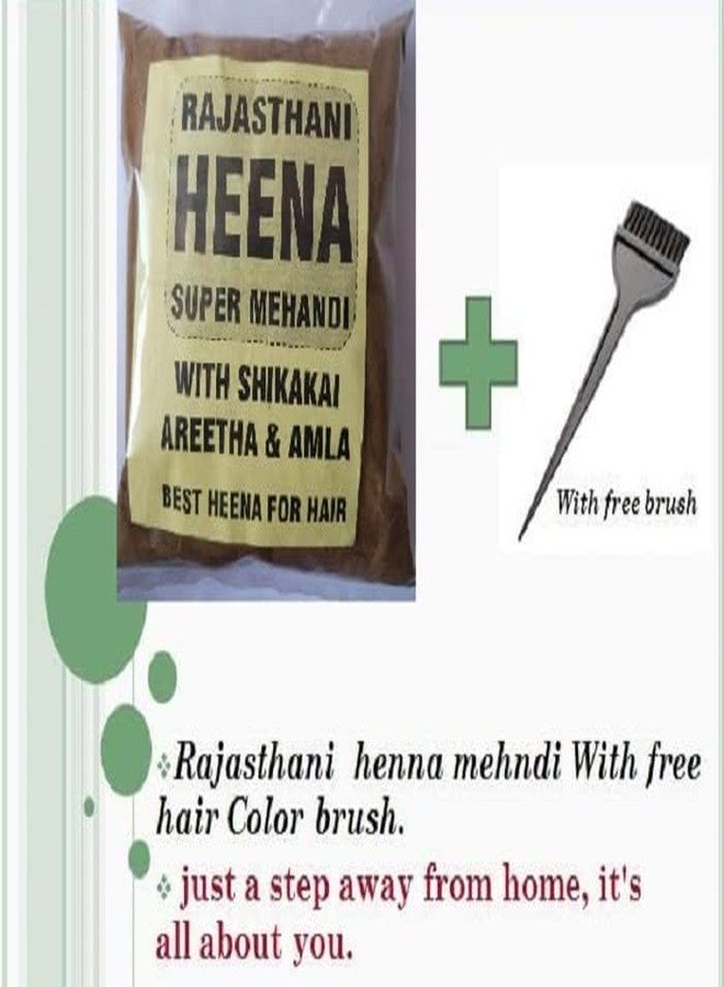 Yaayi مسحوق تلوين الشعر Yaayi Rajasthani Heena Super Mehandi طبيعي 100% مع فرشاة مجانية (250 جرام) - Image 4