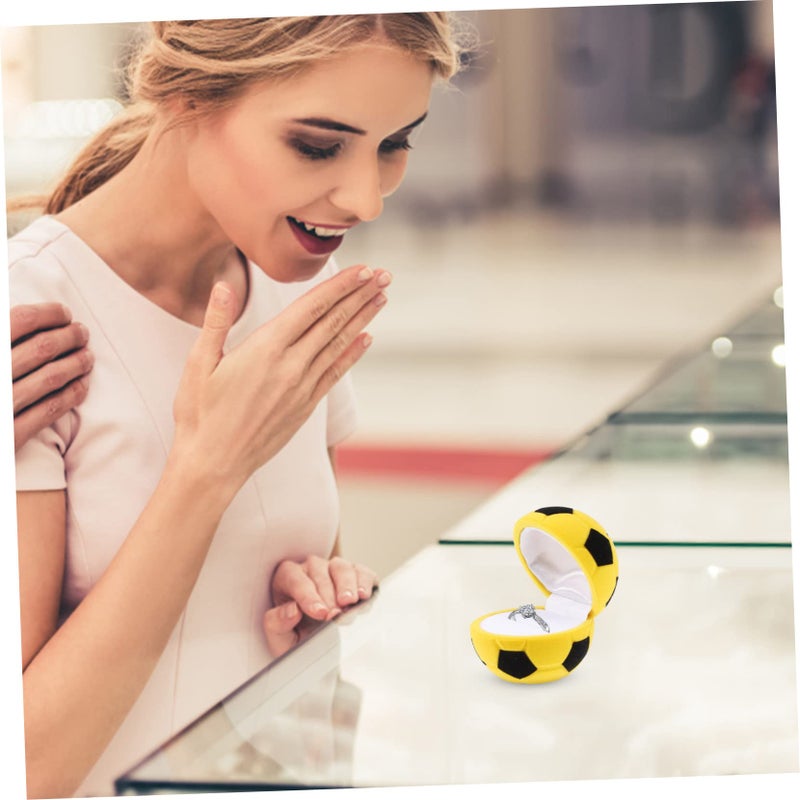 Flocking Ring Box Organizer Case For Jewelry Earrings Soccer Boy Gift 8 Pcs Set - Image 3