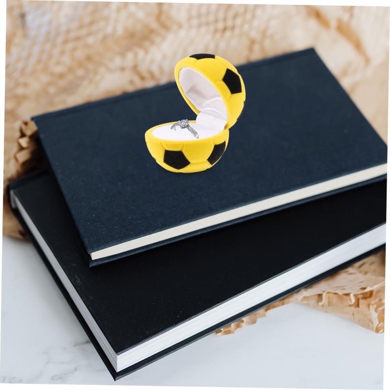 Flocking Ring Box Organizer Case For Jewelry Earrings Soccer Boy Gift 8 Pcs Set - Image 4