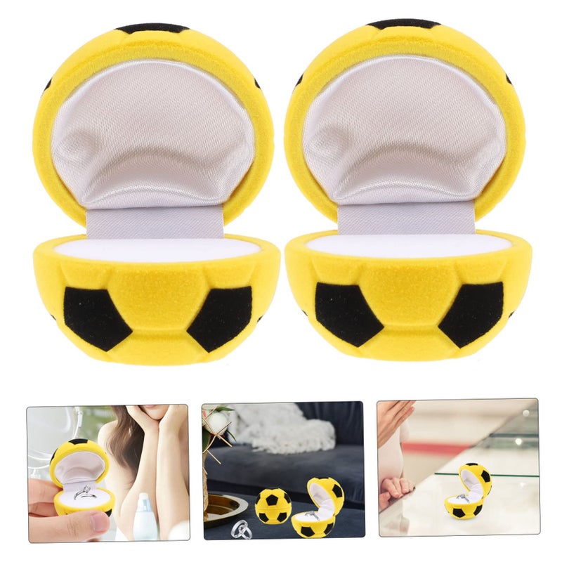Flocking Ring Box Organizer Case For Jewelry Earrings Soccer Boy Gift 8 Pcs Set - Image 5