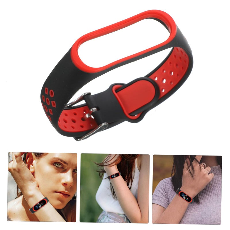 Two Tone Sport Bracelet Wristband Strap Accessories Red Color - Image 4