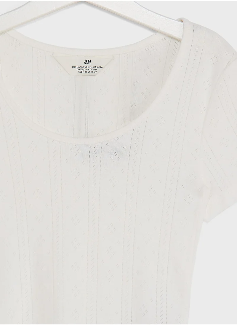 H&M Kids Pointelle Jersey Top