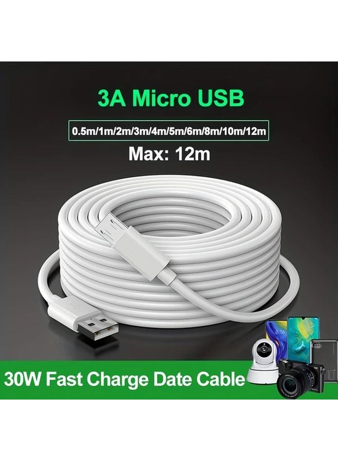 6.56 قدم كابل بيانات شحن سريع USB 2.0 من نوع A ذكر إلى Micro B بقوة 3 أمبير لهاتف كاميرا PS4 - Image 2