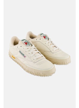 Reebok Men Club C Vibram Lace Up Tennis Shoes, Beige  - Image 1