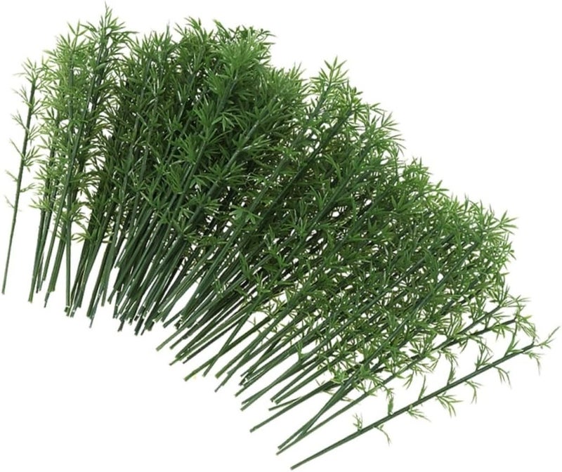 TEHAUX 100pcs Miniature Plastic Trees for Crafts and Sand Table Scenery Green Landscape Model Foliage for Train Models Architecture and Home Decoration - Image 5