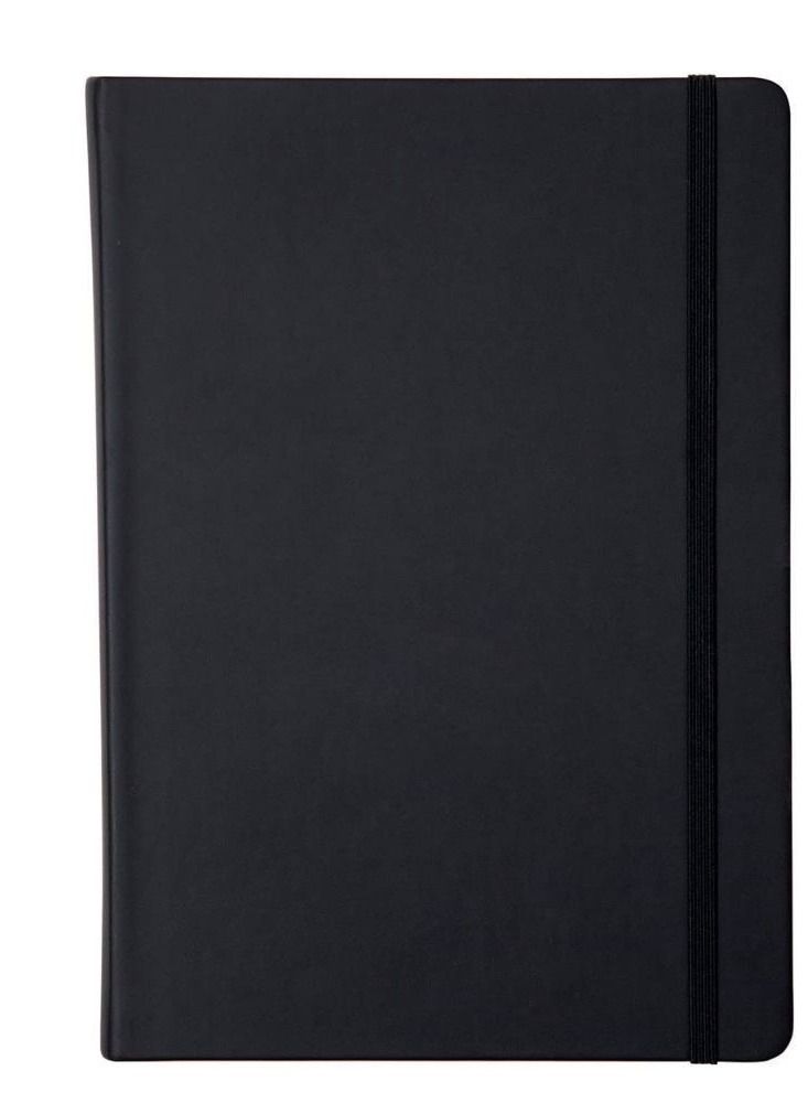 Collins Legacy A5 Hard Cover Notebook 240 80gsm Plain Pages  Black Cover - Image 1