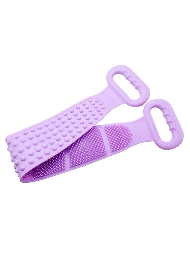 PACK OF 2 GRAIYT Silicone Body Scrubber Belt, Double Side Shower Exfoliating Belt Removes Bath Towel, Double Chopping Belt Scrubber Washer for Bath (MULTI COLOUR) - Image 1
