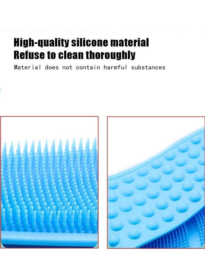 PACK OF 2 GRAIYT Silicone Body Scrubber Belt, Double Side Shower Exfoliating Belt Removes Bath Towel, Double Chopping Belt Scrubber Washer for Bath (MULTI COLOUR) - Image 3