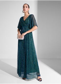 Khizana Shimmer Dress With Ruched Detail  - Image 4