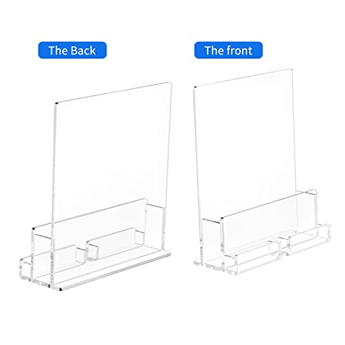 NIUBEE 2-Pack Acrylic Brochure Holder 8.5*11 inches , Clear Brochure Display Stand with Acrylic Business Card Holder, Plastic Flyer Display Stand for Magazine, Pamphlet, Booklets, Menu, Journals - Image 4